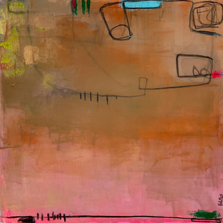 Barbara D’Angelo Månsson Painting 100x100cm Foggy Bridge