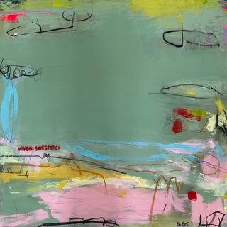 Barbara D’Angelo Månsson Painting 100x100cm Viaggi Sinestetici