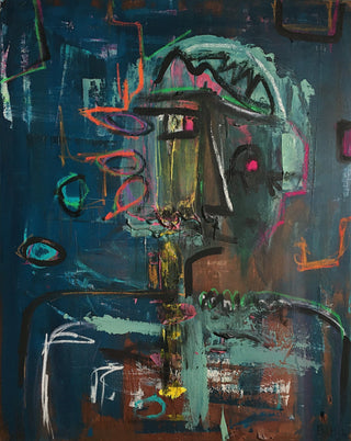 Barbara D’Angelo Månsson Painting 80x100cm Ragazza in Blu