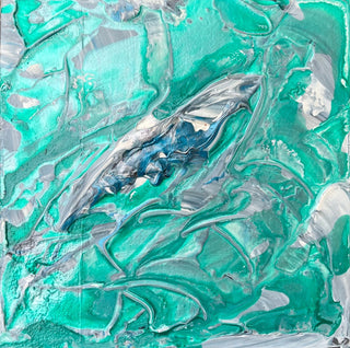 Cristiana Giacchetti Painting 19x19cm La Fleur