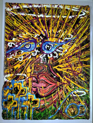 Eric Schloss Painting 45x60cm ACENSION CE'LESTE