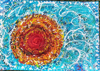 Eric Schloss Painting 45x60cm ETE CYCLONIQUE