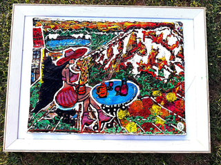 Eric Schloss Painting 45x60cm MON E'TNA BRULANT