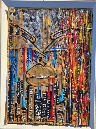 Eric Schloss Painting 50x70cm ''N'OUBLIONS PAS'' 9 /11.