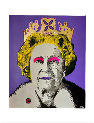 François Farcy Painting 100x120cm The Queen in purple