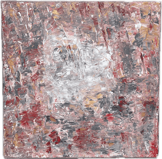 Gold grey red antique-looking becomes abstract