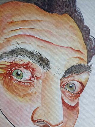 Salvador Dali (portrait, watercolor)