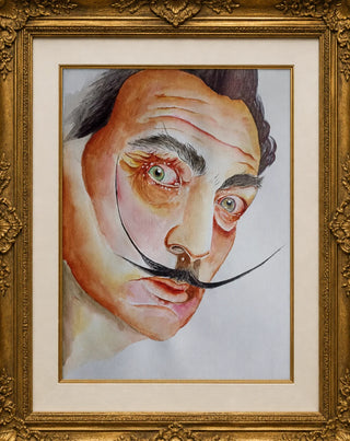 Salvador Dali (portrait, watercolor)