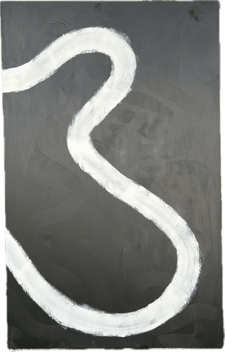 Black and white with stylish curves becomes abstract