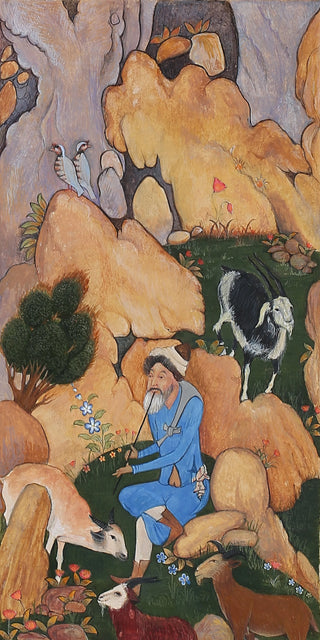 Mujnun in thoughts of beloved