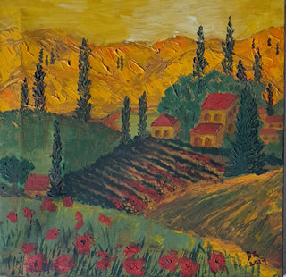 Renea Dizdarevic Painting 30x30cm Village 1